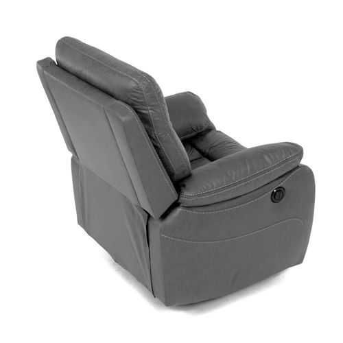 Polohovací křeslo, elektrické zabudované ovládání, šedá, látka vintage, TV-4094 GREY3