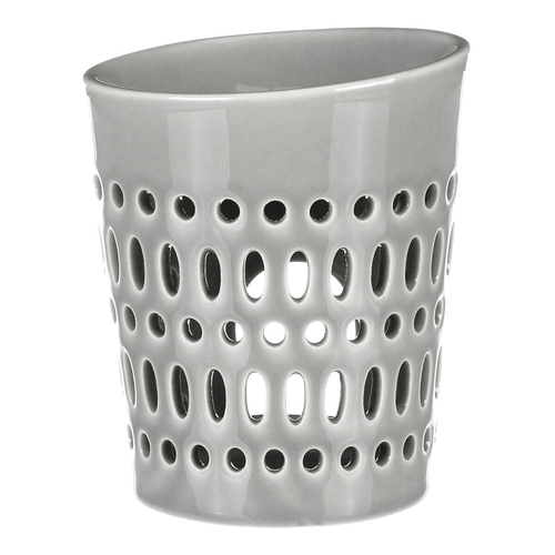 Aromalampa - porcelánová, otvory po obvodu, barva šedá
