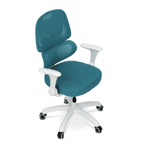 Dětská židle, výškově nastavitelná, modrá síťovina, KA-K1063 BLUE