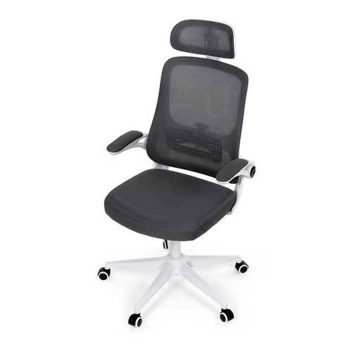 Kancelářská židle, houpací mechanismus, šedá síťovina, KA-Q843 GREY