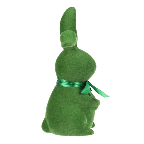 Zajíc - keramická figurka, semišový povrch, vel. M, zelená