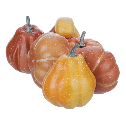 Dýně plastová - mix druhů a barev, cena za 1 síťku/6 ks dýní