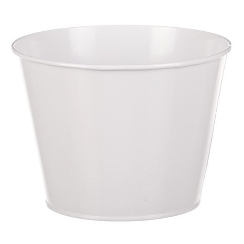 Obal na květiny - kulatý, květinový design, vel. L, bílý