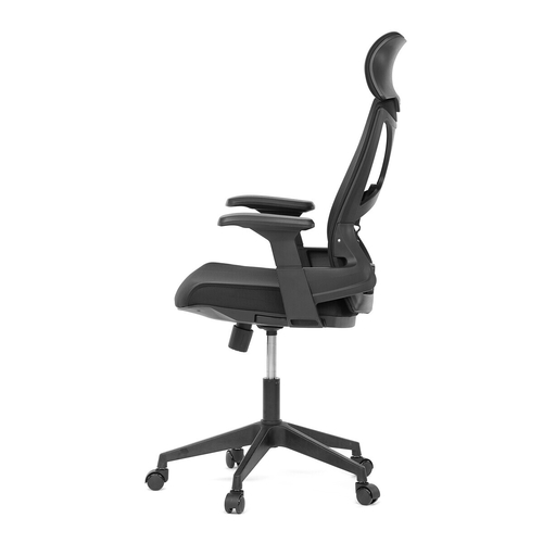 Kancelářská židle, houpací mechanismus, černá síťovina, KA-S247 BK