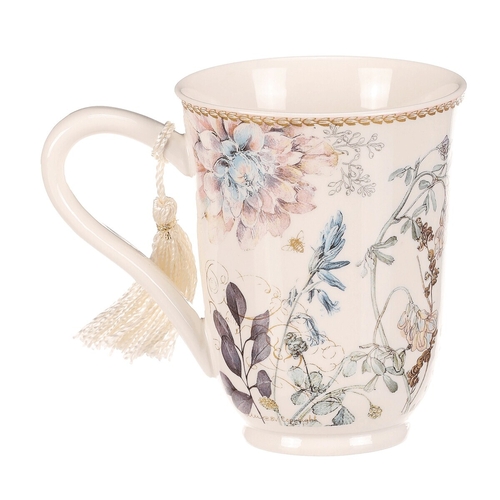 Hrneček v dárkové krabičce - porcelán, květinový motiv