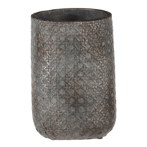 Váza betonová - s mozaikou, barva šedá