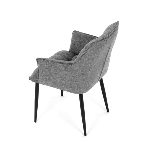 Jídelní židle, šedá, látka, DCH-J2139 GREY2