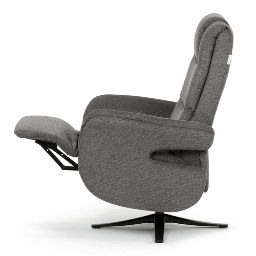 Polohovací křeslo, elektrické zabudované ovládání, funkce zero gravity, šedá, látka, TV-C5590 GREY2