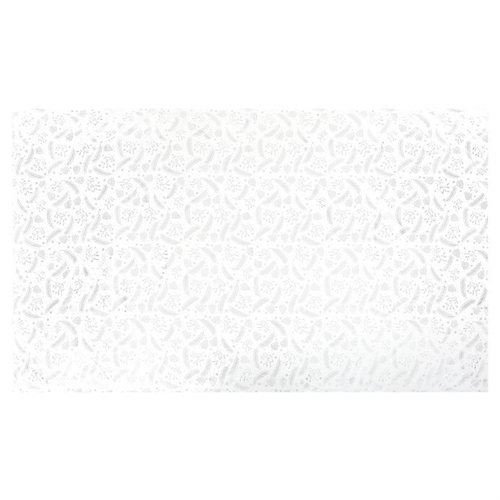 Ubrus - stříbrný vánoční vzor, 100% polyester, 130 x 220 cm
