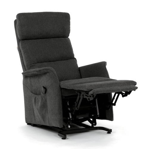 Polohovací křeslo, elektrické kabelové ovládání, šedá, látka, TV-L8960 GREY2