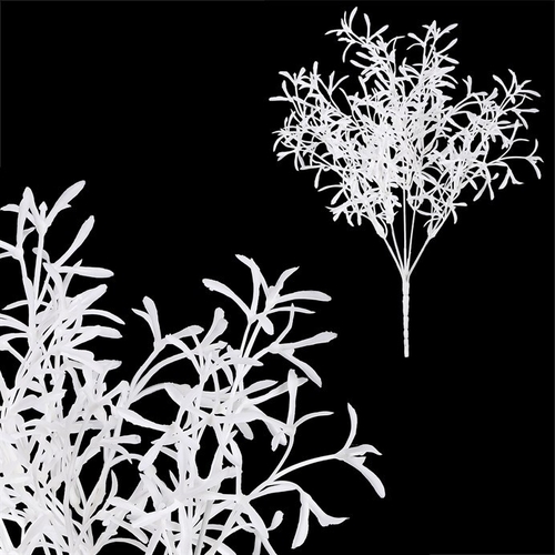 Jmelí s drobnými lístky - umělá větev, barva bílá