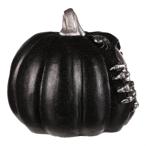 Dýně s lebkou - Halloween, magnesium, LED osvětlení