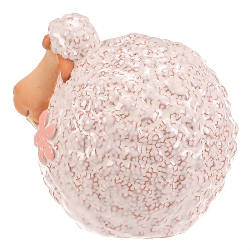 Ovečka - keramická figurka, vel. L, bílo-hnědá