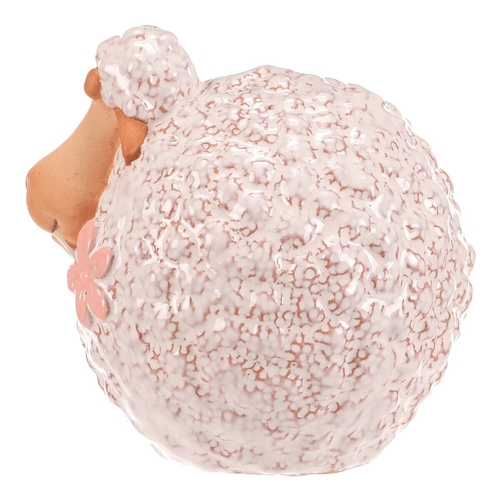 Ovečka - keramická figurka, vel. L, bílo-hnědá