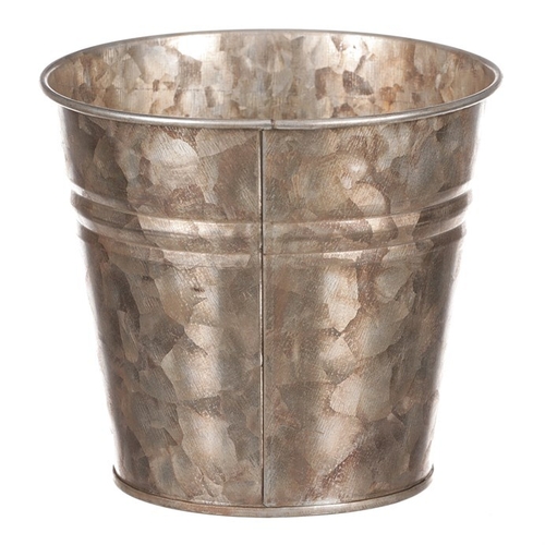 Obal kovový - kulatý, zinkový, barva měděná