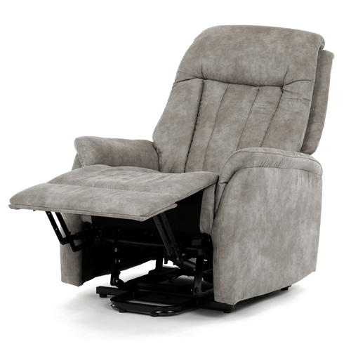 Polohovací křeslo, elektrické zabudované ovládání, šedá, látka vintage, TV-Q8575 GREY3