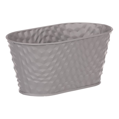 Obal kovový - truhlík, barva šedá