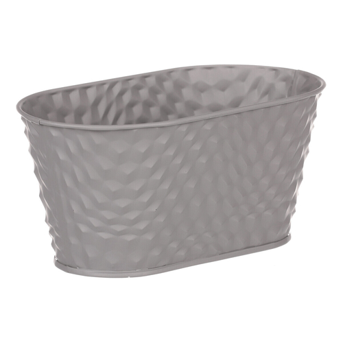 Obal kovový - truhlík, barva šedá