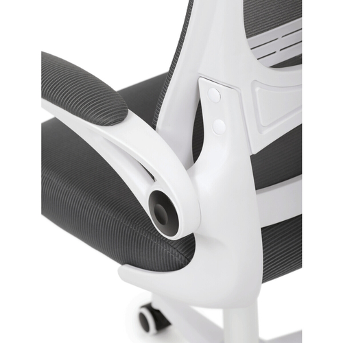 Kancelářská židle, houpací mechanismus, šedá síťovina, KA-Q843 GREY