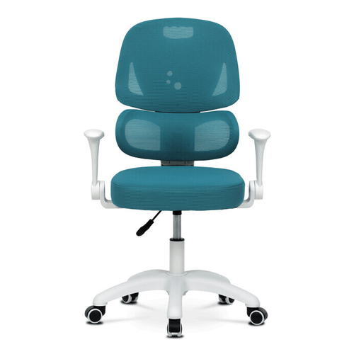 Dětská židle, výškově nastavitelná, modrá síťovina, KA-K1063 BLUE