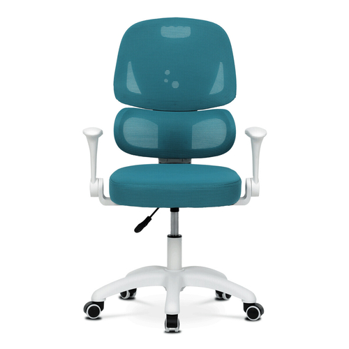 Dětská židle, výškově nastavitelná, modrá síťovina, KA-K1063 BLUE