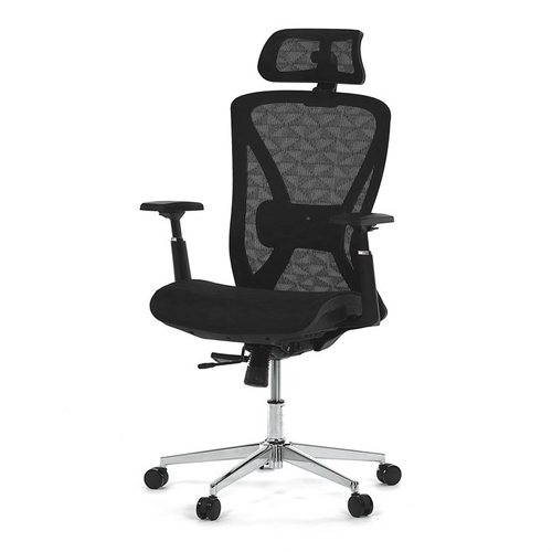 Kancelářská židle, synchronní mechanismus, černá síťovina, KA-S258 BK