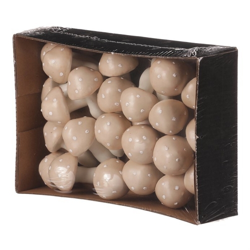 Houby na drátku, barva krémová, cena za balení (24 ks)