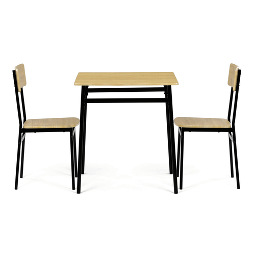 Jídelní set s 2 židlemi, 70x70x76cm, mdf, divoký dub, AUT-O2121 OAK