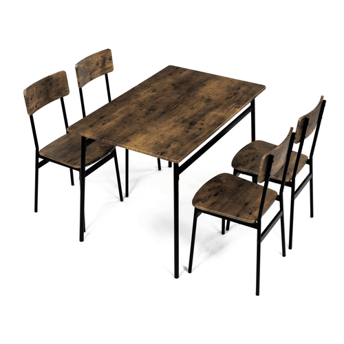 Jídelní set s 4 židlemi, 110x70x76cm, mdf, old wood, AUT-O2155 OLW