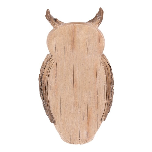 Sova - dekorace s osvětlením, magnesium, imitace dřeva