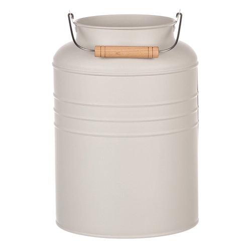 Váza kovová - tvar bandasky, barva šedá