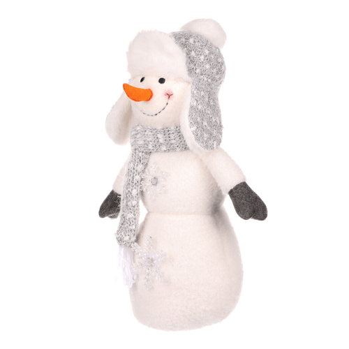 Sněhulák - látková figurka, hvězdičky s LED osvětlením