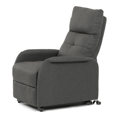 Polohovací křeslo, elektrické kabelové ovládání, šedá, látka, TV-5482 GREY2
