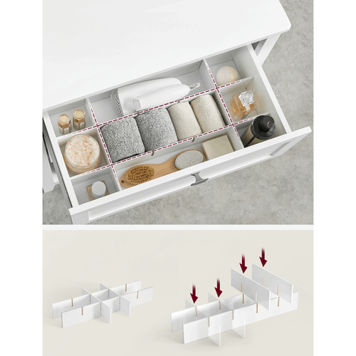 Koupelnová skříňka 60x30x80cm, mdf, bílá, AUK-E1054 WT