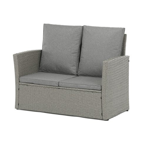 Zahradní sedací souprava, polyratan, šedá, AZS-A1523 GREY