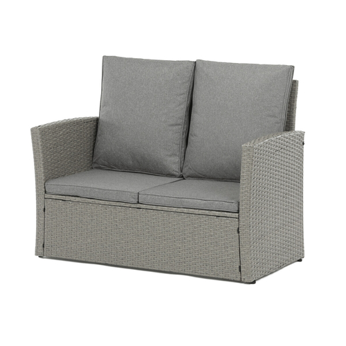 Zahradní sedací souprava, polyratan, šedá, AZS-A1523 GREY