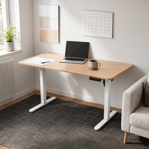 Ergonomický stůl s plynulou regulací výšky 120x60cm, melamin, dub, LT-H2210 OAK