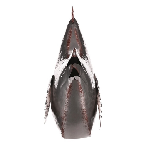 Slepice - kovová dekorace, barva stříbrná