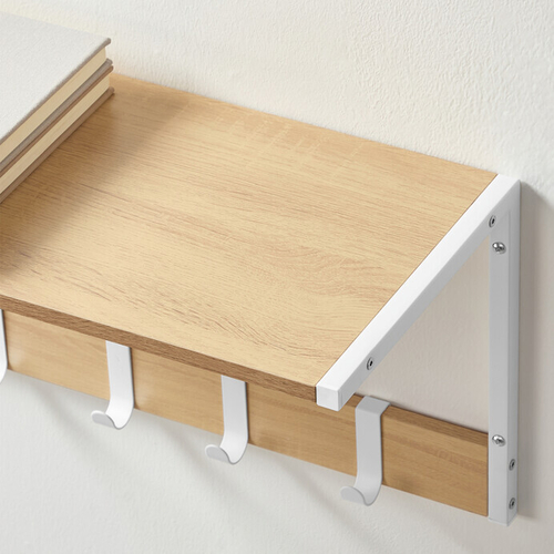 Set 2 nástěnných poliček, mdf, béžová, ABP-E1083 WT