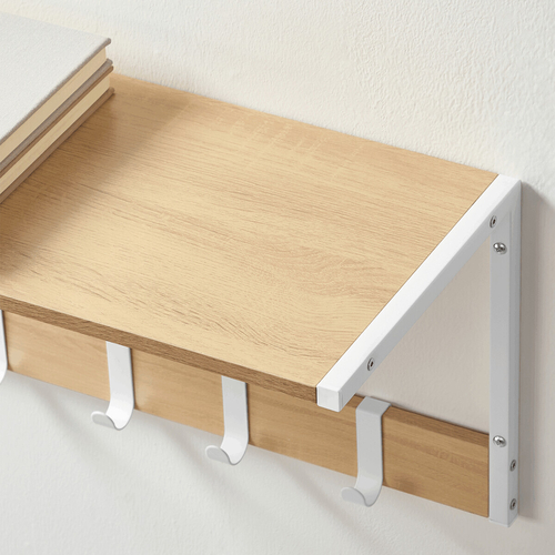 Set 2 nástěnných poliček, mdf, béžová, ABP-E1083 WT