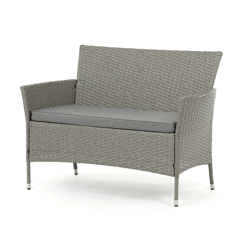 Zahradní sestava 100x60x69cm, polyratan, šedá, AZS-A1442 GREY