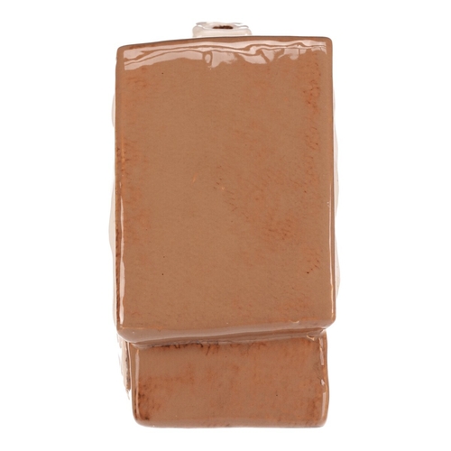 Domeček keramický - na čajovou svíčku, barva hnědá