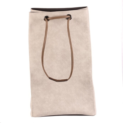 Koš prádelní - látkový, stahovací, krémová barva