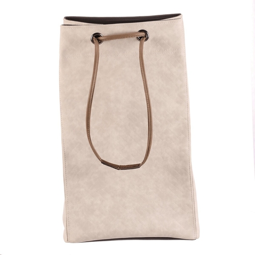 Koš prádelní - látkový, stahovací, krémová barva