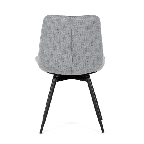 Jídelní židle otočná 180°, šedá, látka, HC-T1130 GREY2