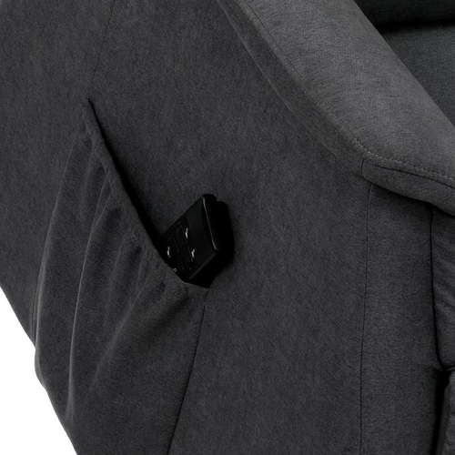 Polohovací křeslo, elektrické kabelové ovládání, šedá, látka, TV-1171 GREY2