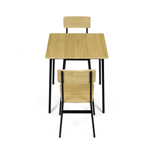Jídelní set s 2 židlemi, 70x70x76cm, mdf, divoký dub, AUT-O2121 OAK