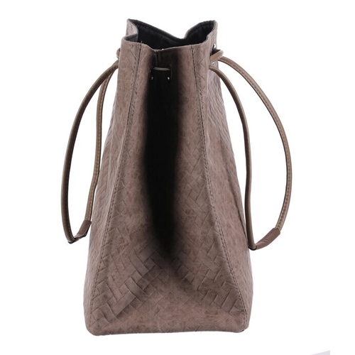 Koš prádelní - látkový, stahovací, hnědá barva