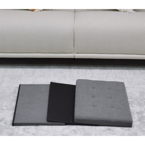 Taburet s úložným prostorem, šedá, manšestrová látka, TAB-472 GREY6