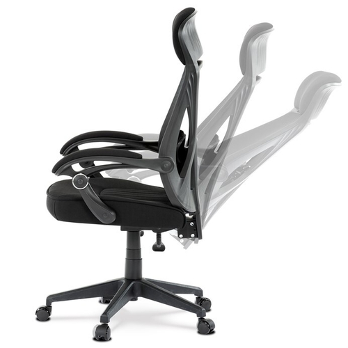 Kancelářská židle, houpací mechanismus, černá síťovina, KA-Y309 BK